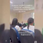 Palestrante pede votos para reeleger Lula em evento de instituto federal