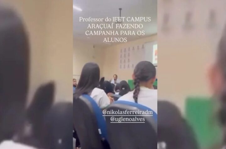 Palestrante pede votos para reeleger Lula em evento de instituto federal